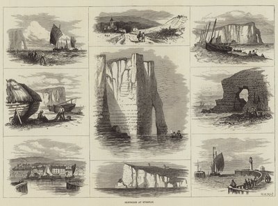 Sketches at Etretat by Walter William May